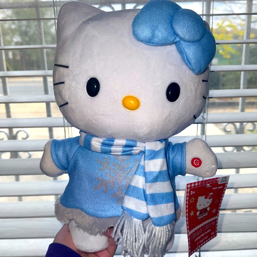 NWT - Hello Kitty Christmas Blue Snowflake Dress and Scarf Stepper
